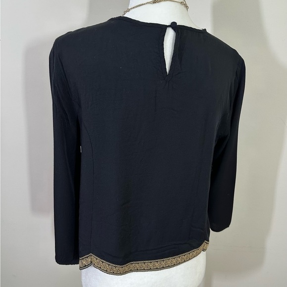 Mi ami sz sm top 100% rayon lined studded front all in place Gold trim on hem - Picture 5 of 14